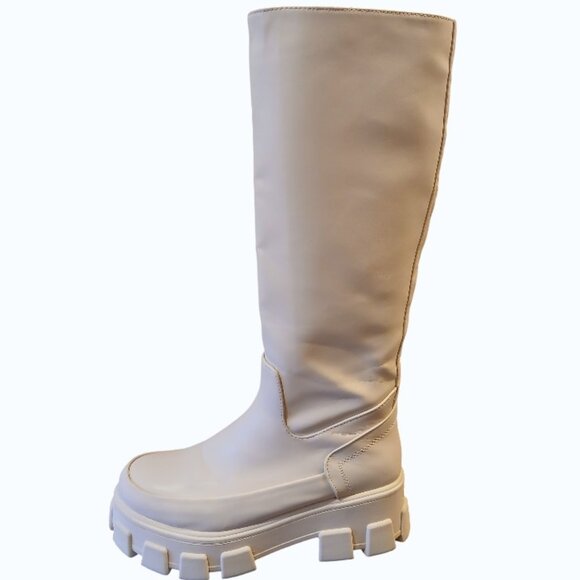 CIRCUS by Sam Edelman Ivory Knee-High Platform Boots - Picture 3 of 16